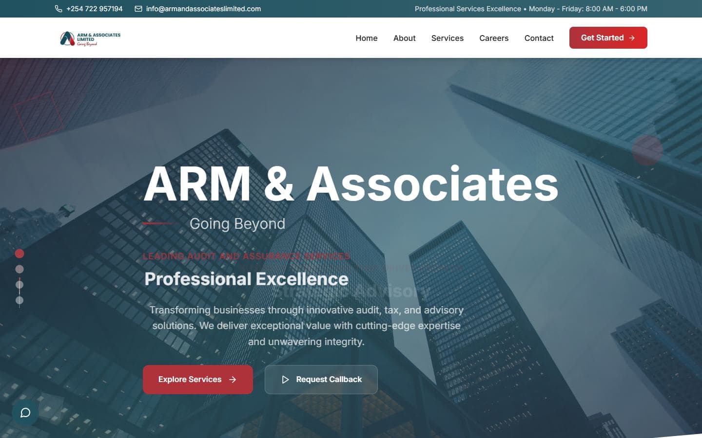 ARM & Associates website by Mocky Digital