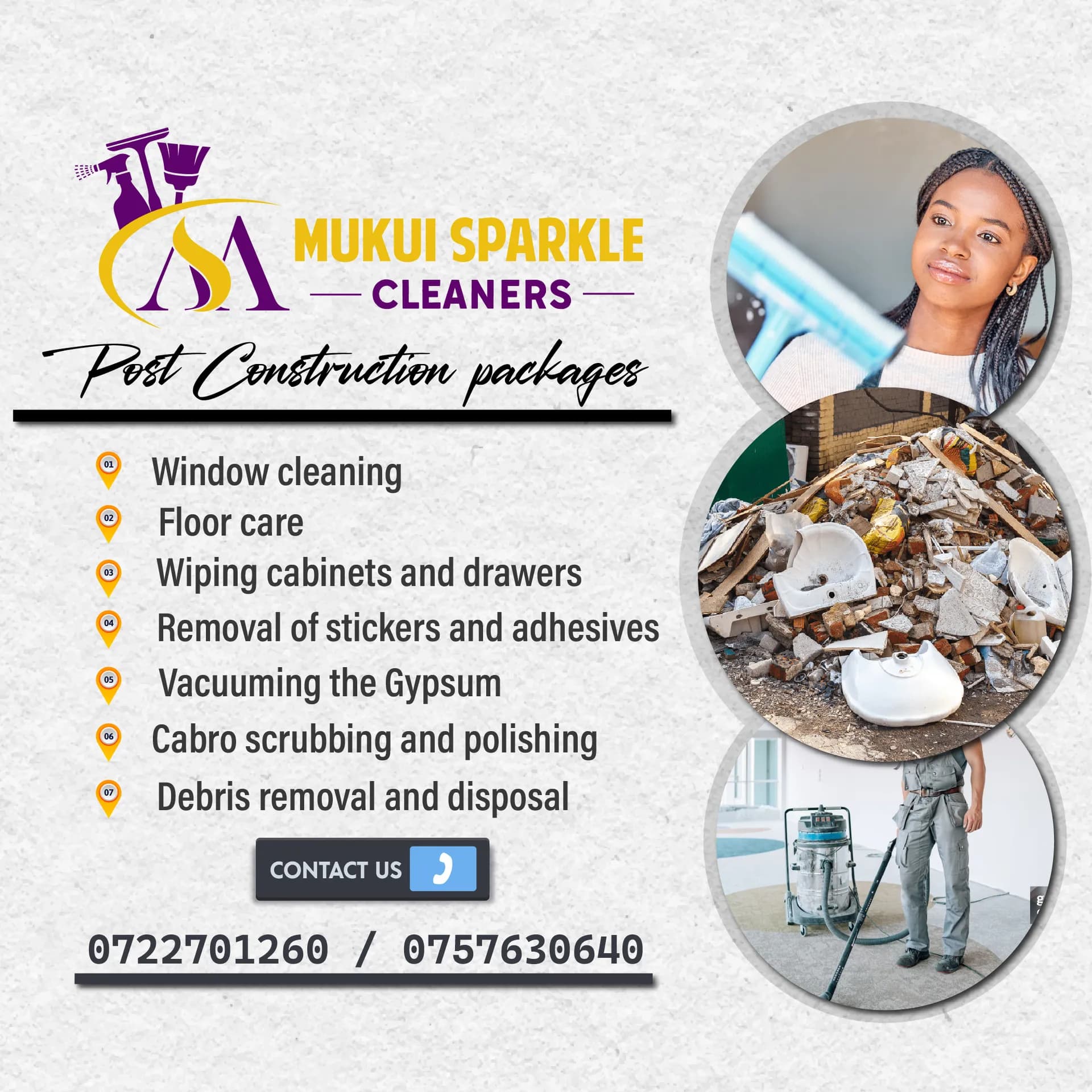 Mukui Sparkle Cleaners post-construction cleaning post