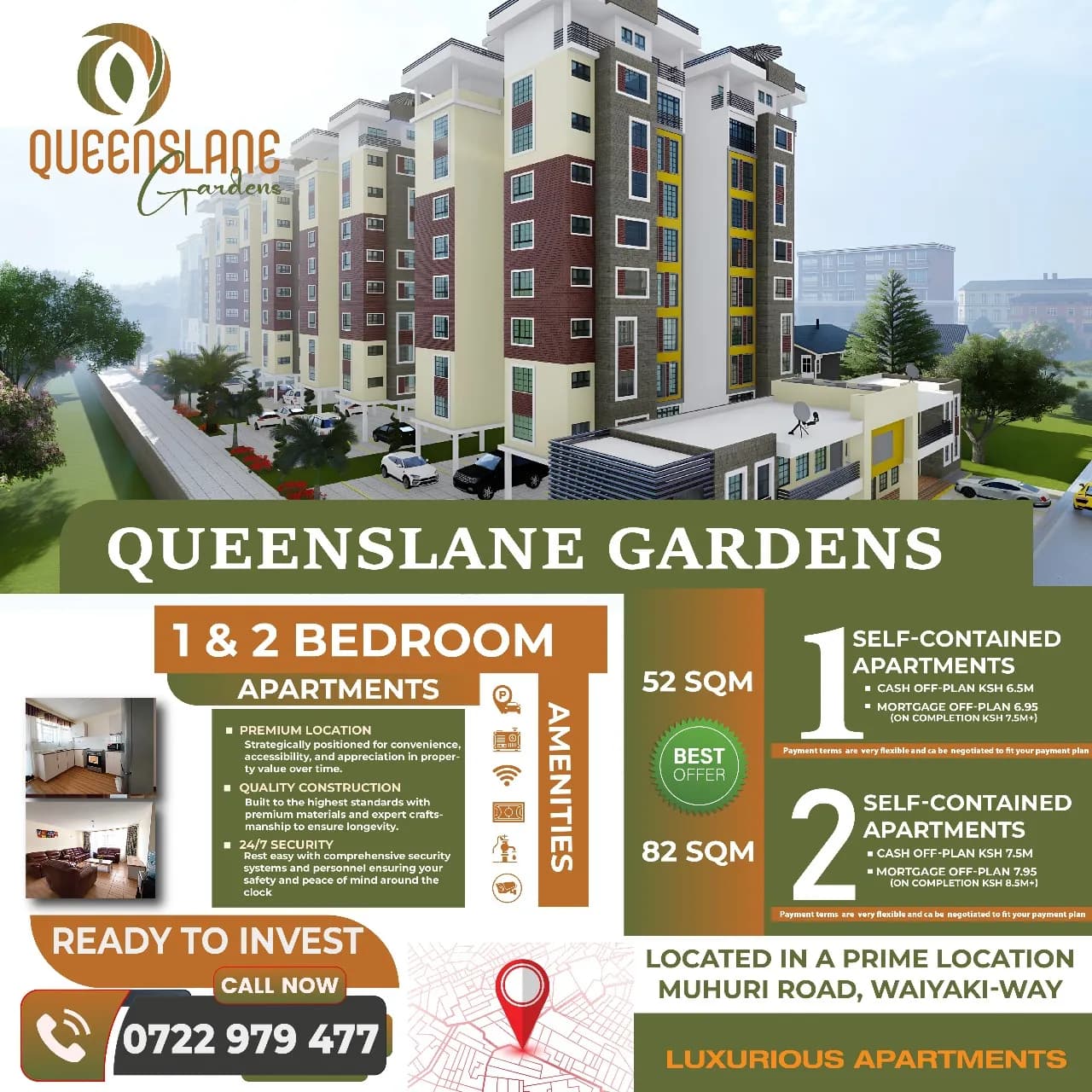 Queenslane Gardens apartments sales flyer