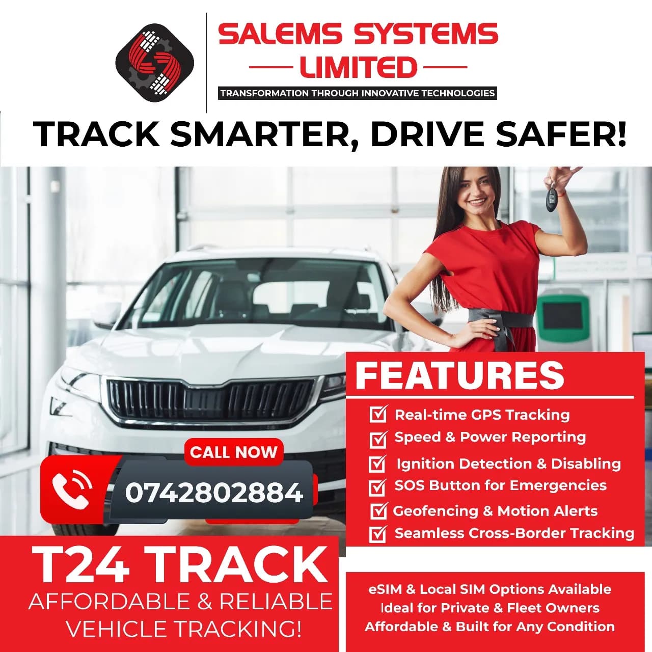 Salems Systems T24 vehicle tracking flyer
