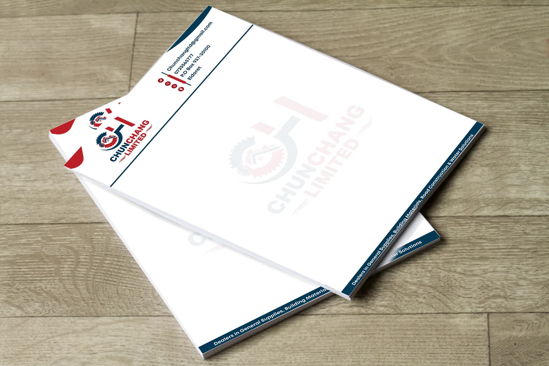 Chunchang Limited letterhead in red and navy