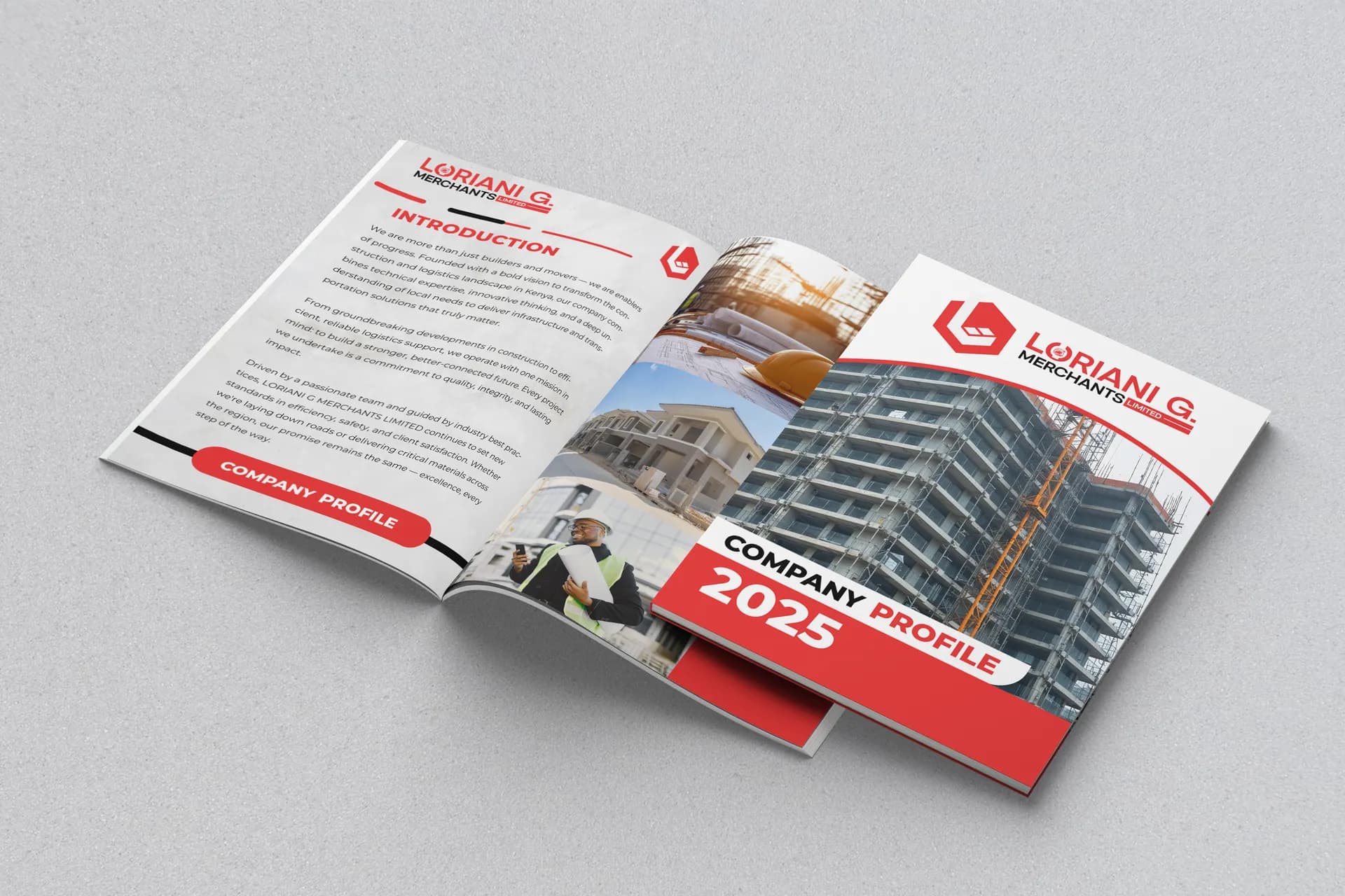 Loriani G Merchants company profile 2025 in red and white
