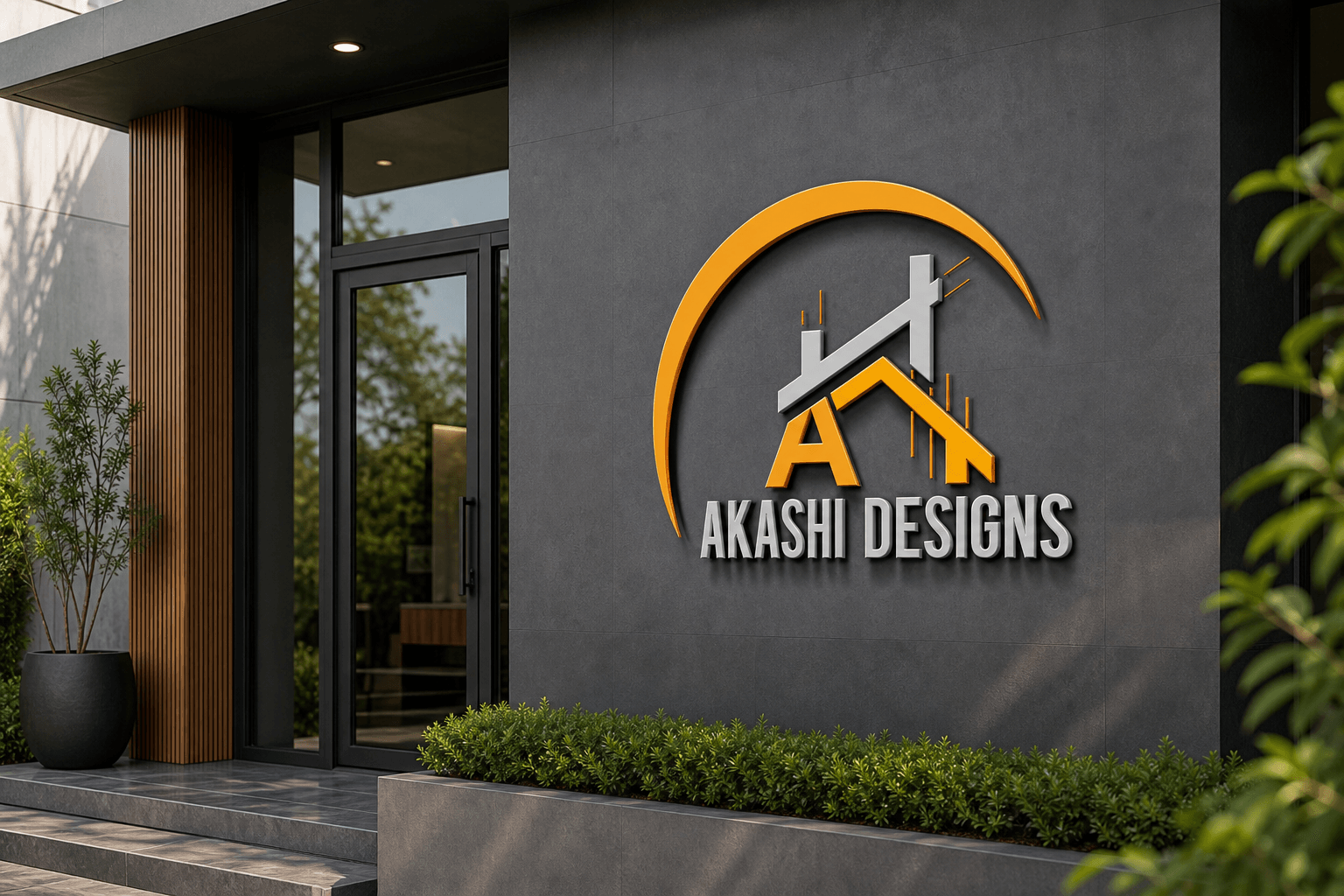 Studio entrance signage