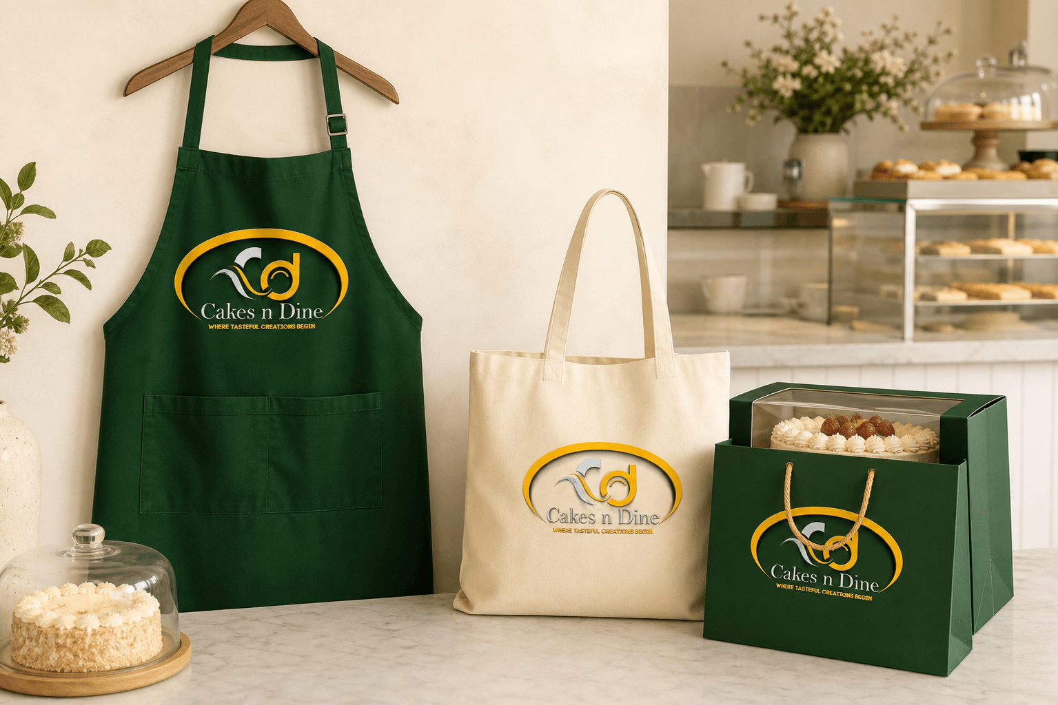 Bakery staff and takeaway merchandise
