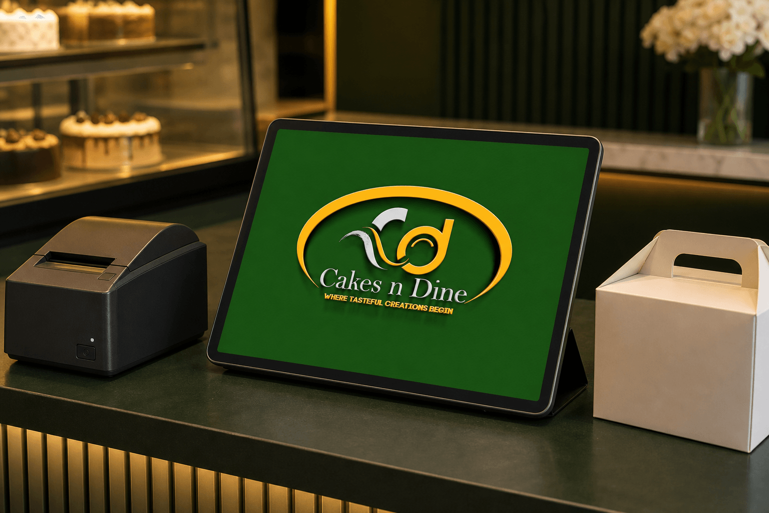 Tablet ordering welcome screen
