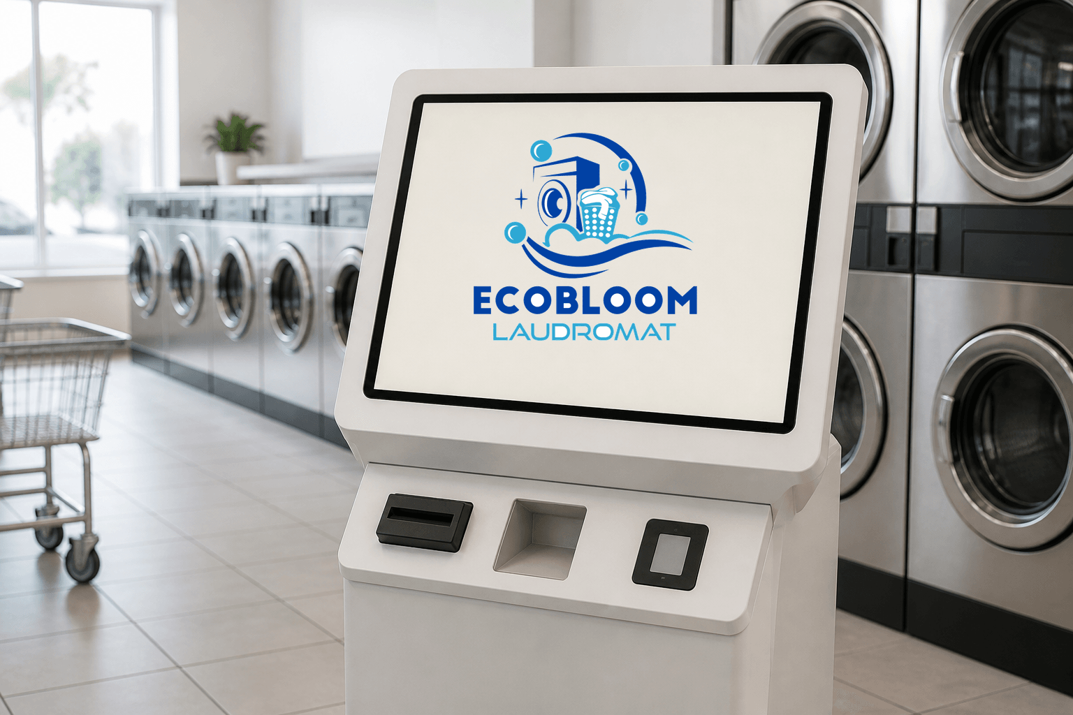 Self-service laundry kiosk