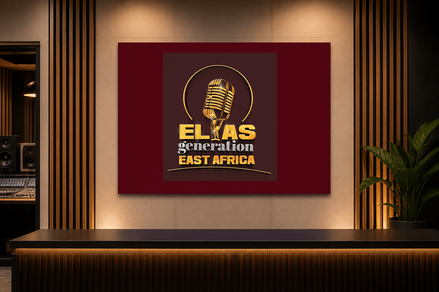 Audio studio reception signage
