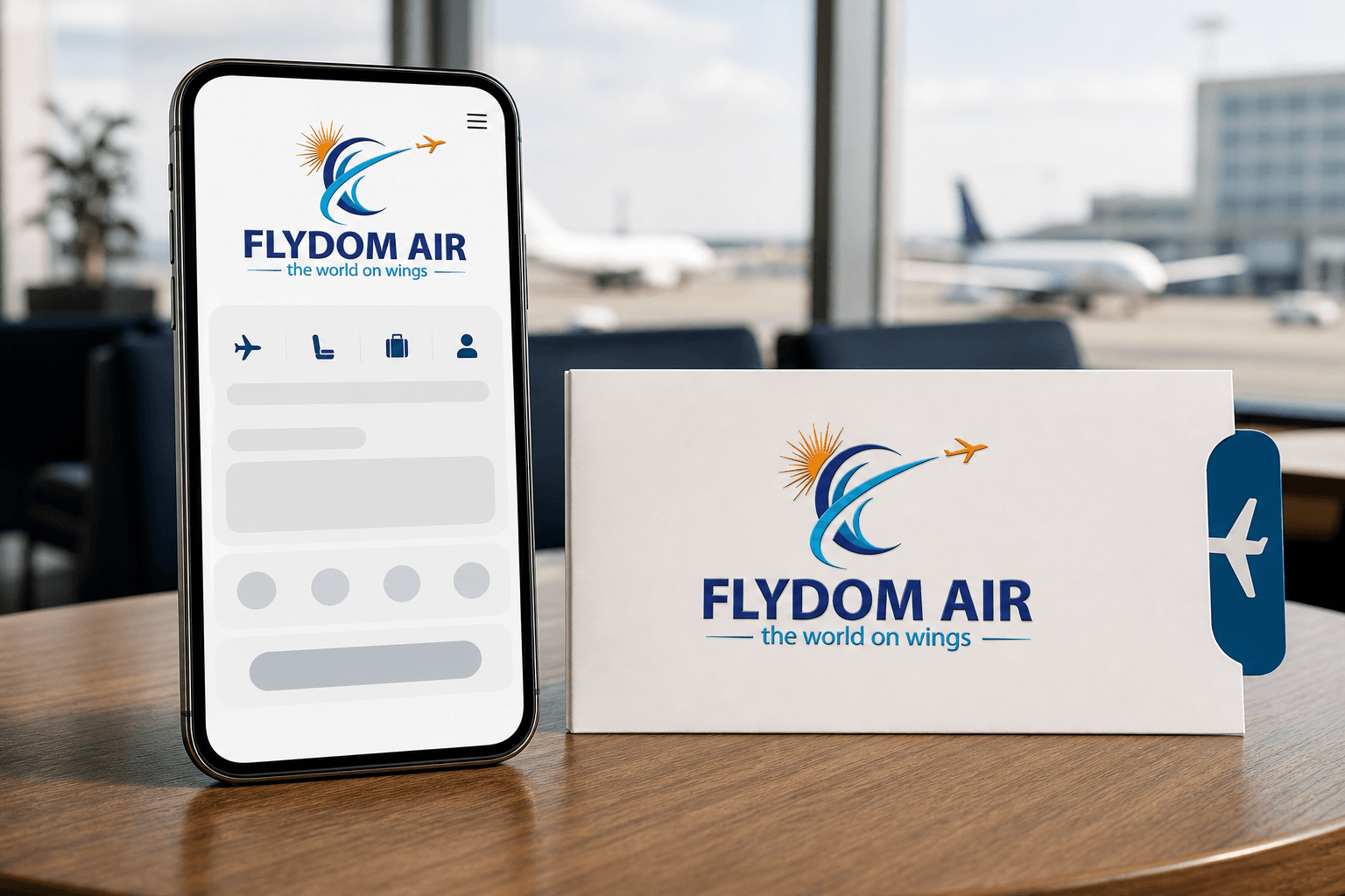 Booking interface and boarding-pass cover