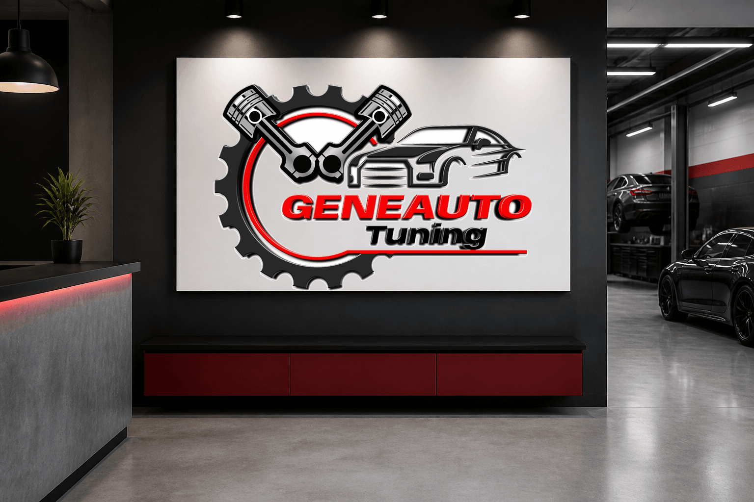 Vehicle tuning workshop signage