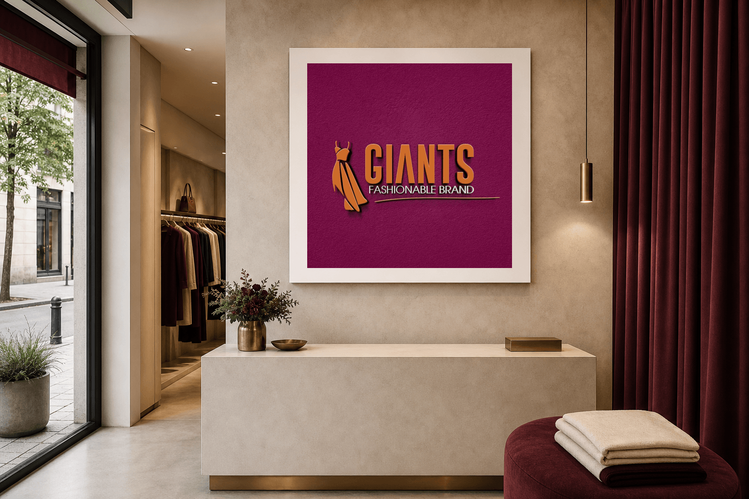 Boutique reception signage