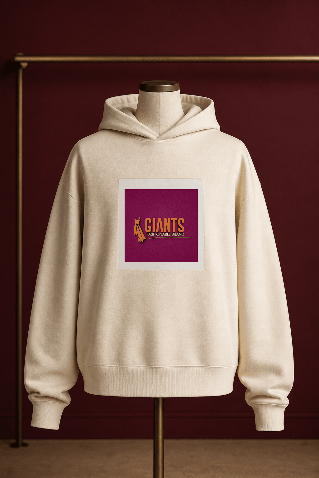 Fashion label hoodie