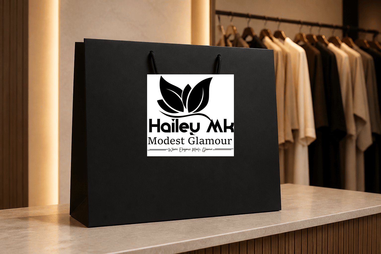 Modest fashion shopping tote