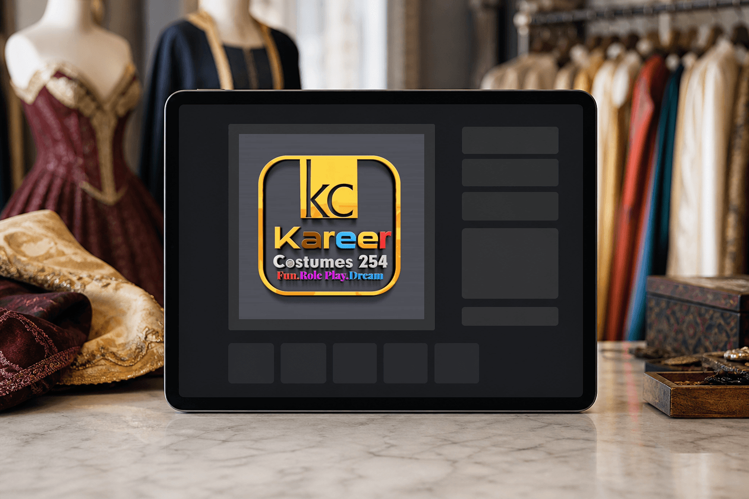 Costume booking tablet
