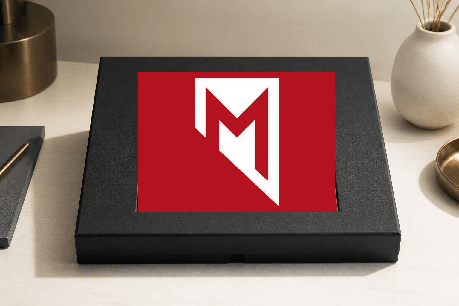 Monogram presentation folio box