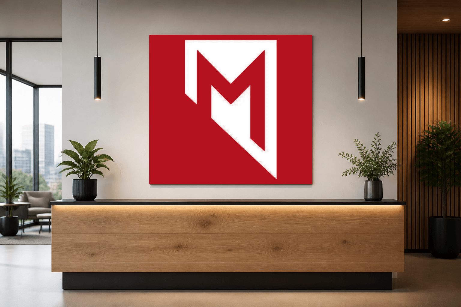 Monogram reception signage