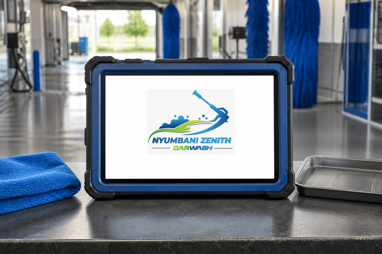 Car wash service tablet