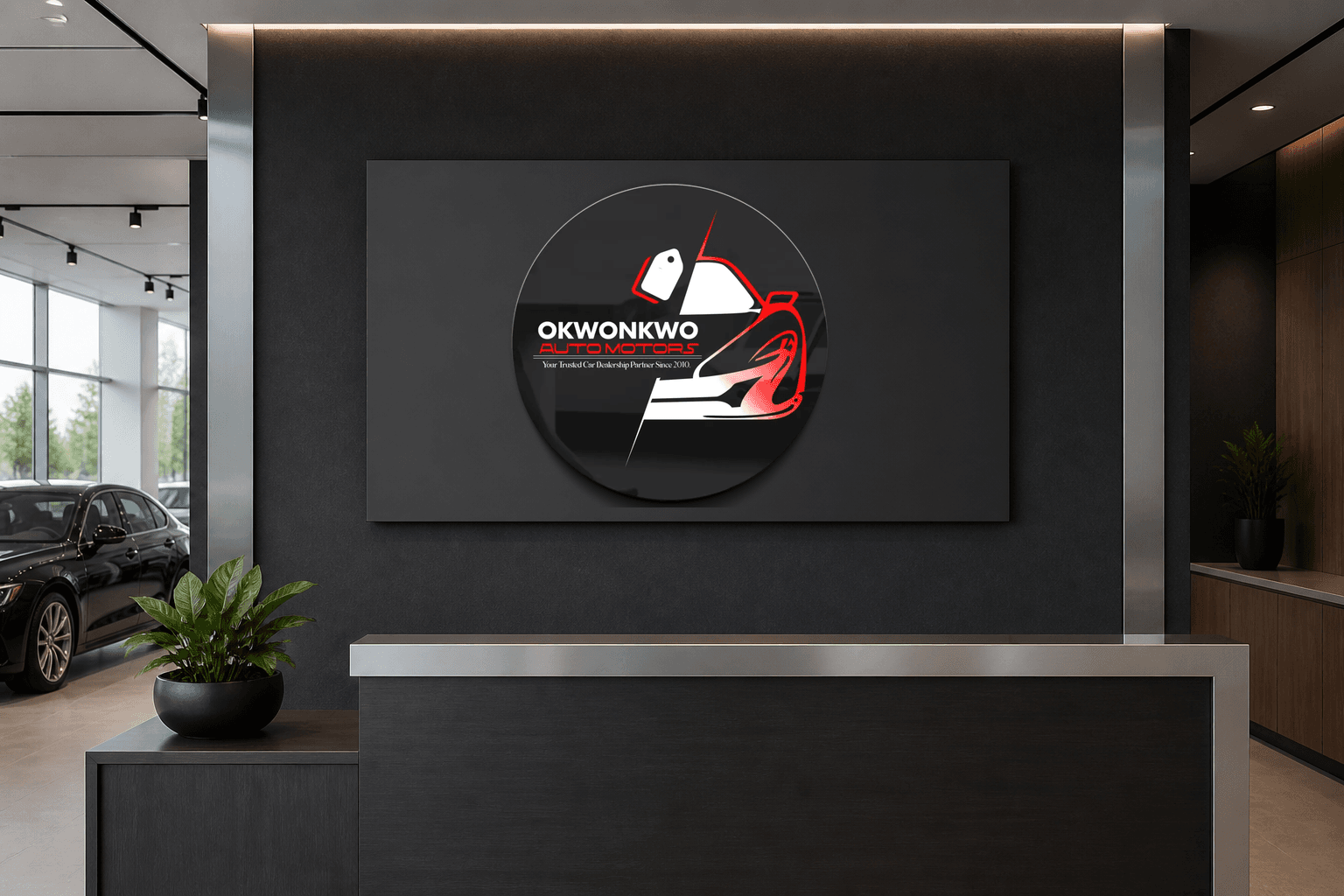 OKWONKWO AUTO MOTORS | Car Dealership Logo Design Kenya