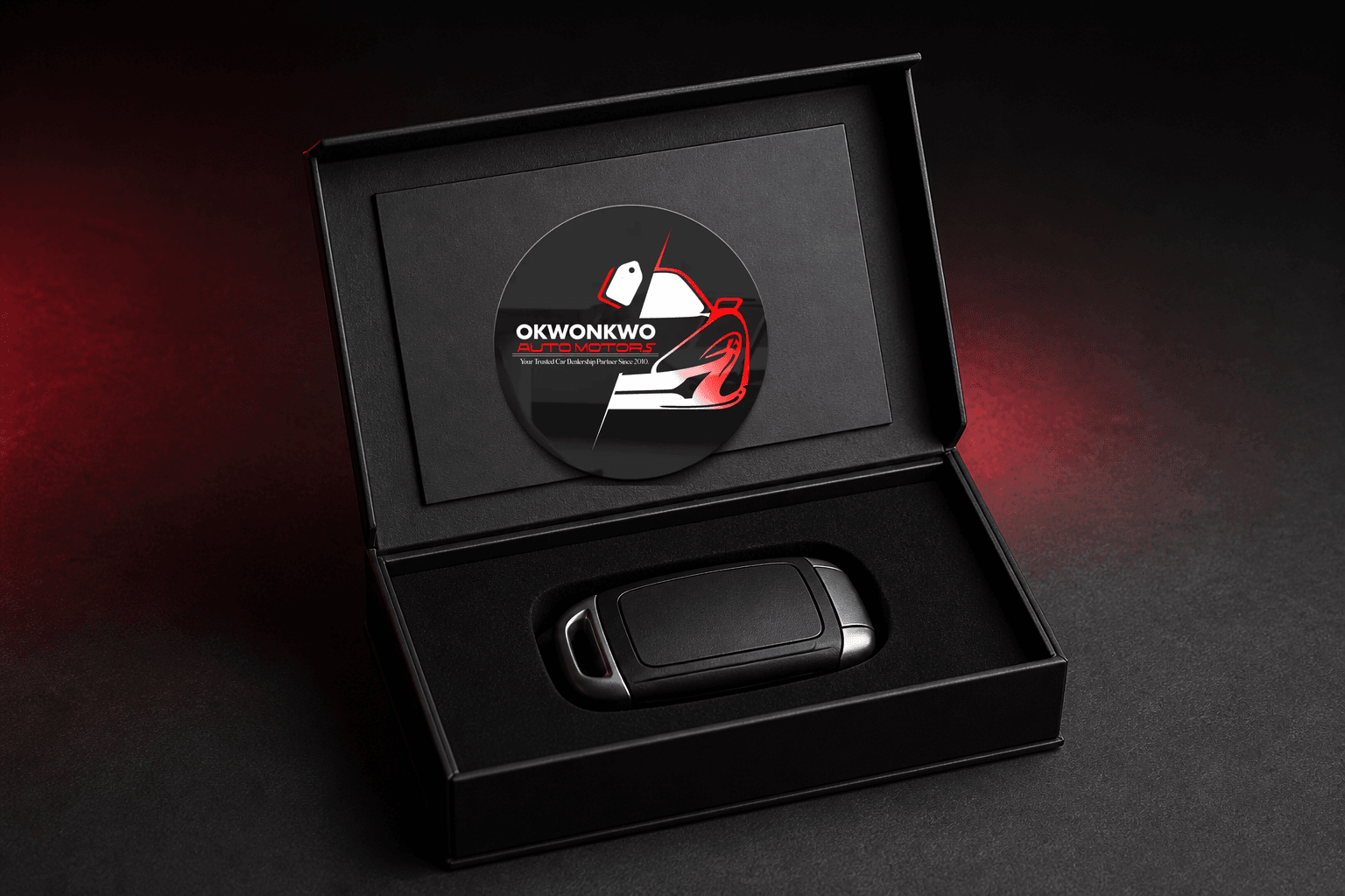 Vehicle key presentation box