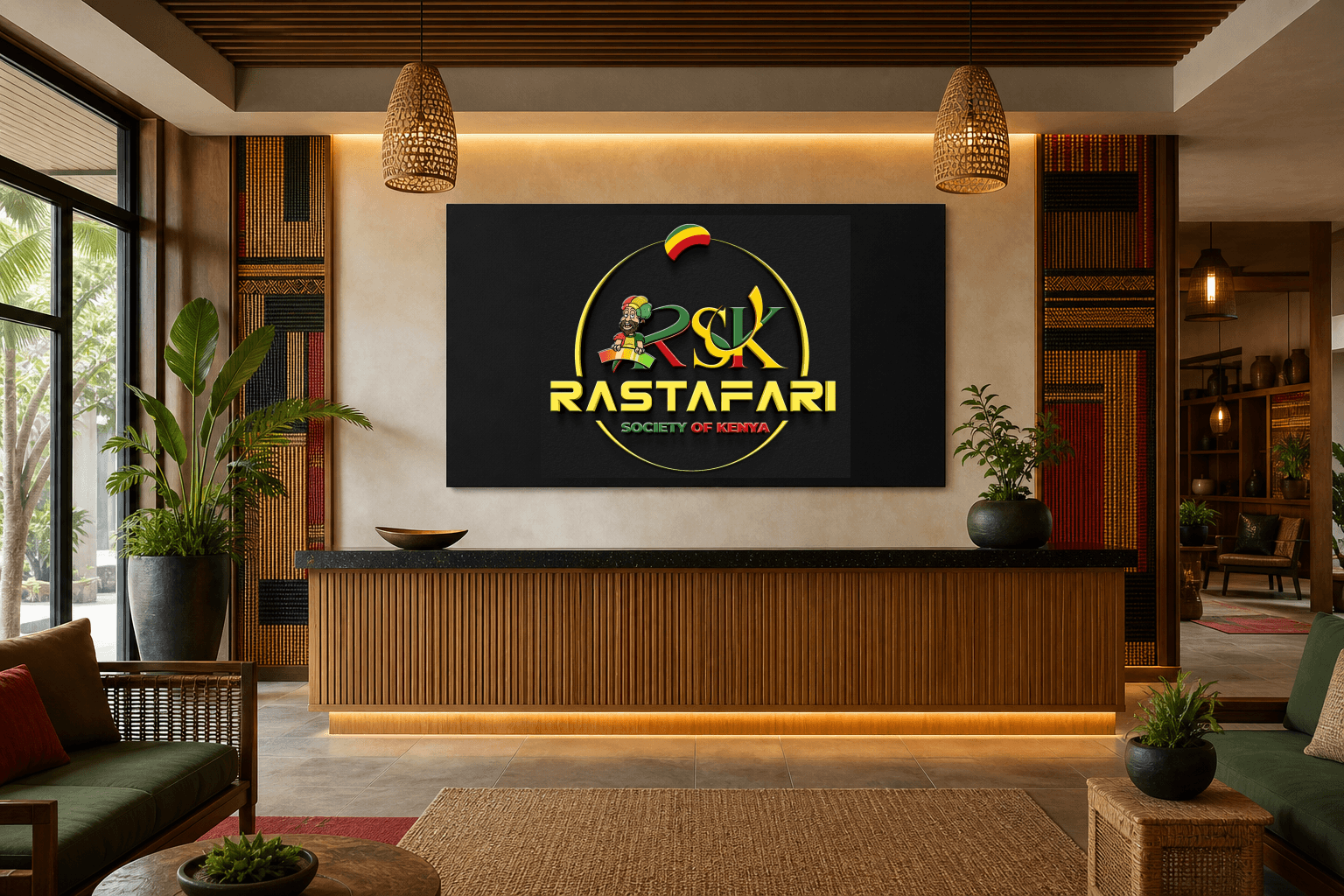 Cultural centre reception signage