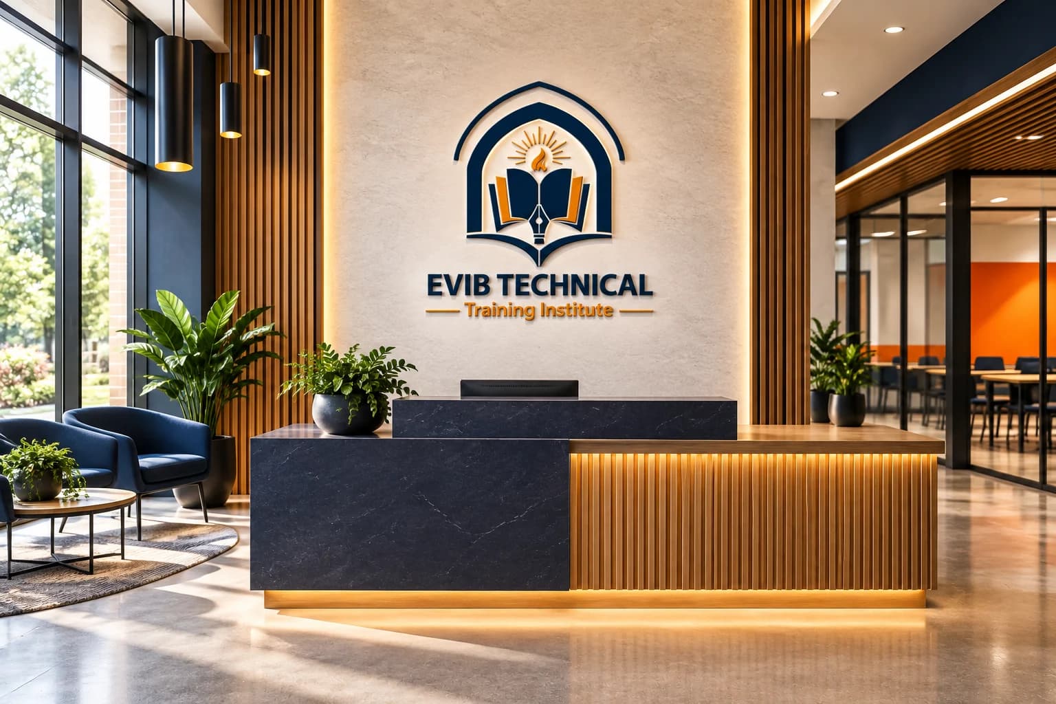 EVIB Technical Training Institute | Training Institute Logo Design