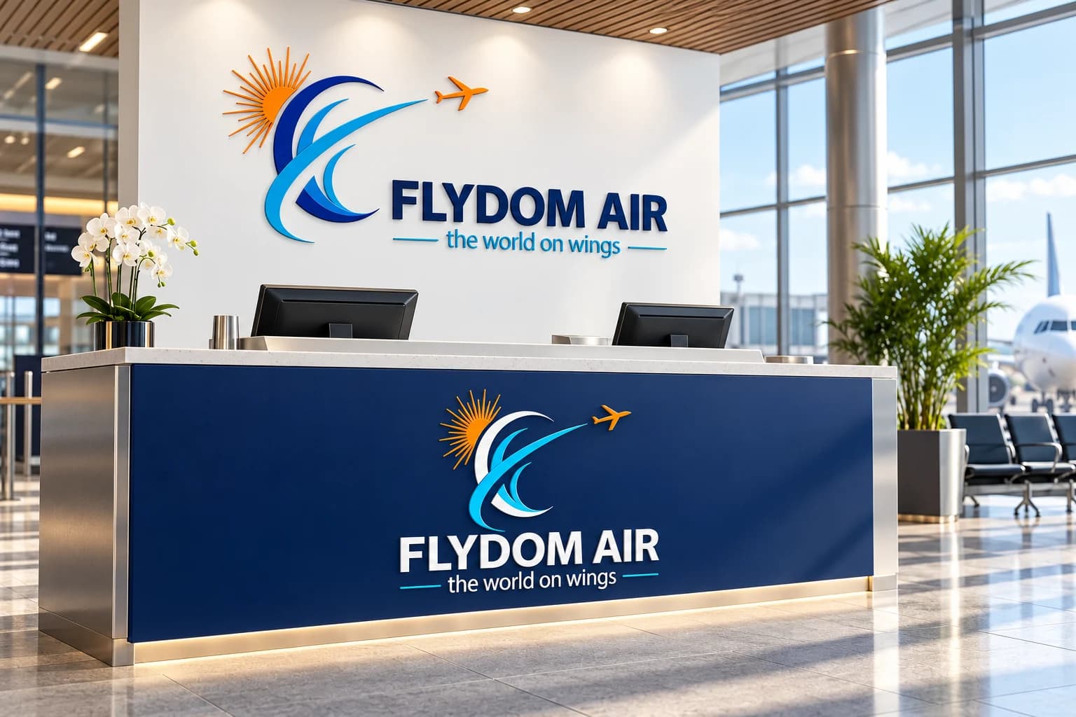 Flydom Air | Airline Logo Design Kenya