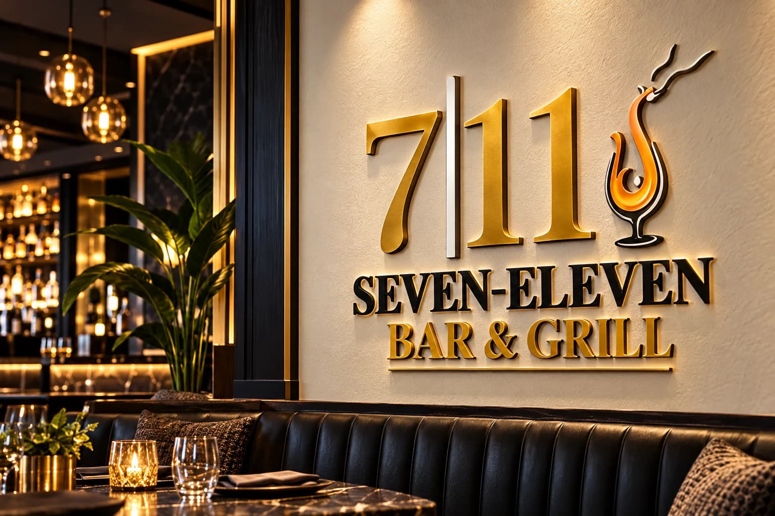 Seven-Eleven Bar & Grill Visual Identity