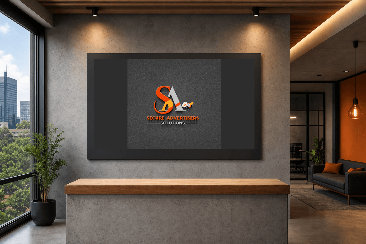 Agency reception signage