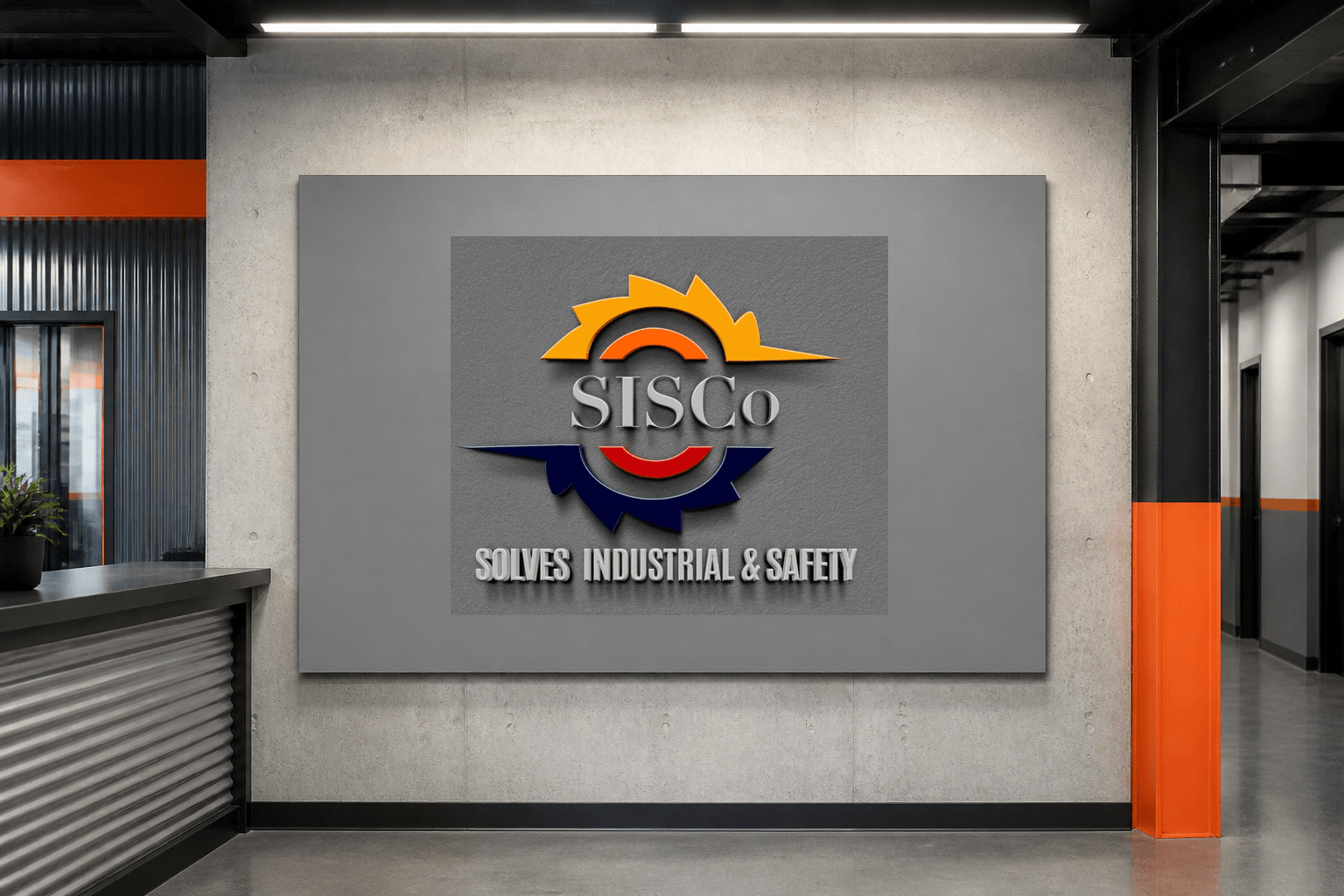 Industrial safety reception signage