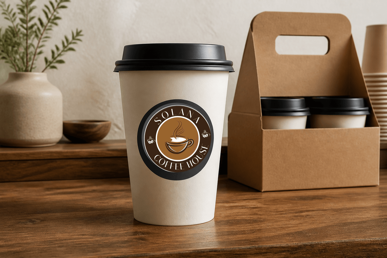 Takeaway coffee cup