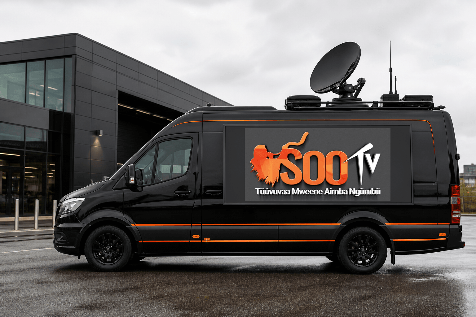 Outside-broadcast van panel