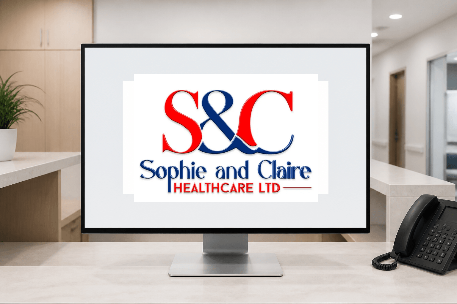 Digital healthcare welcome screen