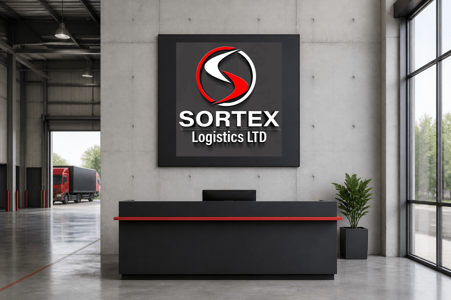 Logistics depot signage