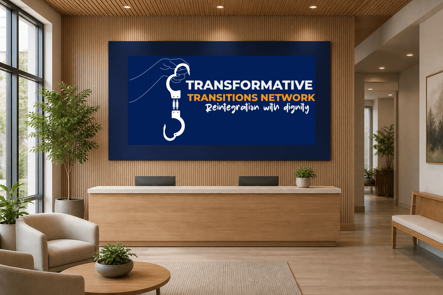 Community support reception signage