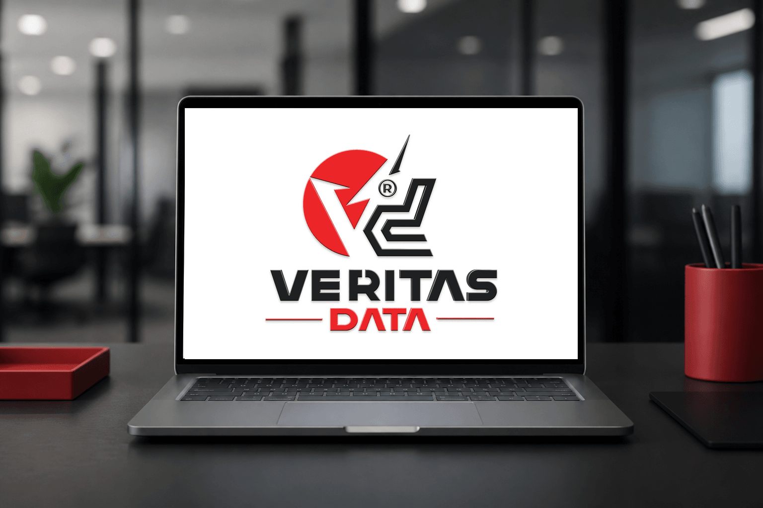 Data-consultancy laptop screen