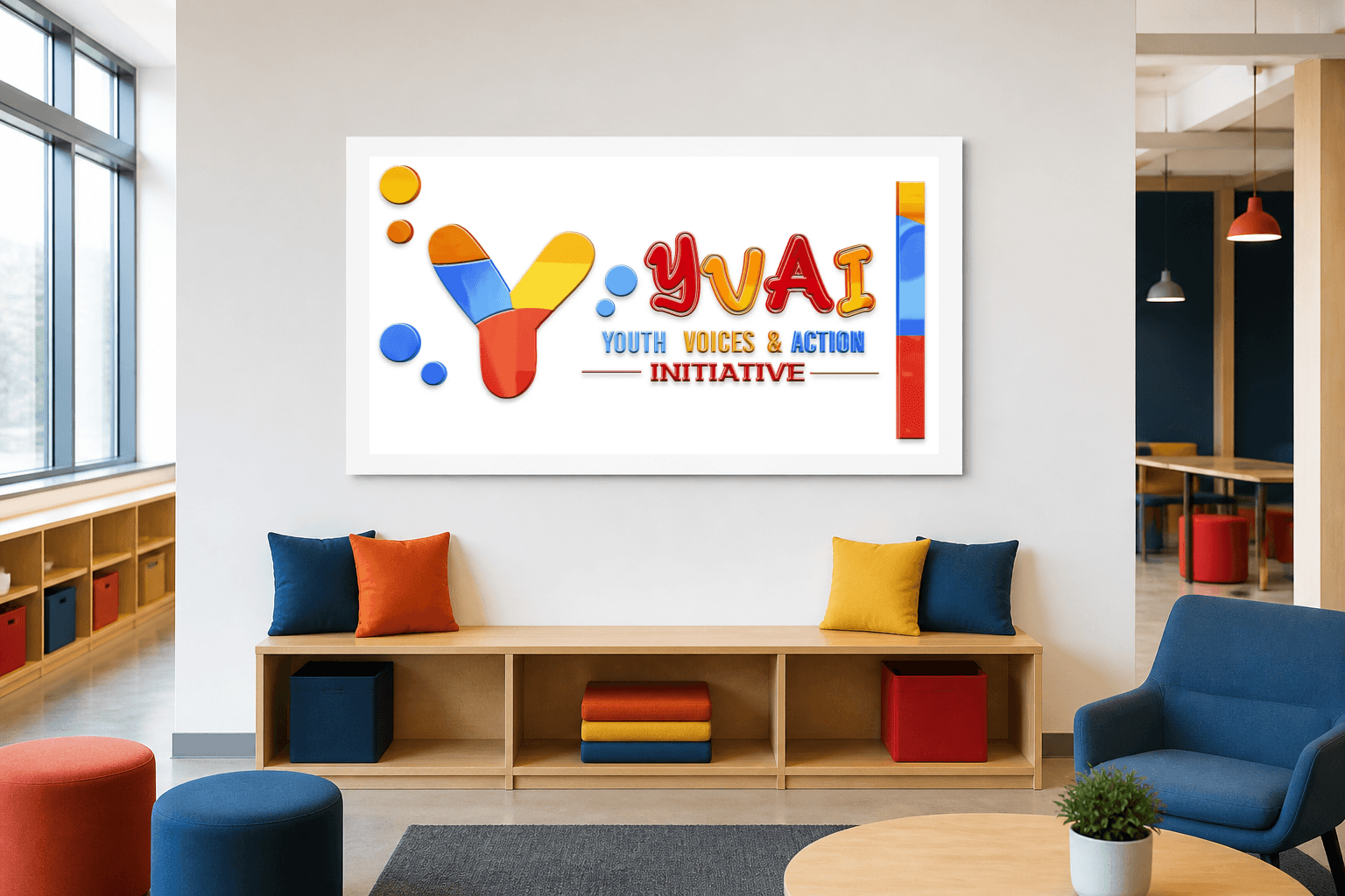 Youth workshop reception signage