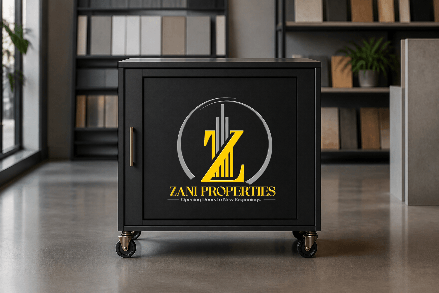 Mobile property materials cabinet