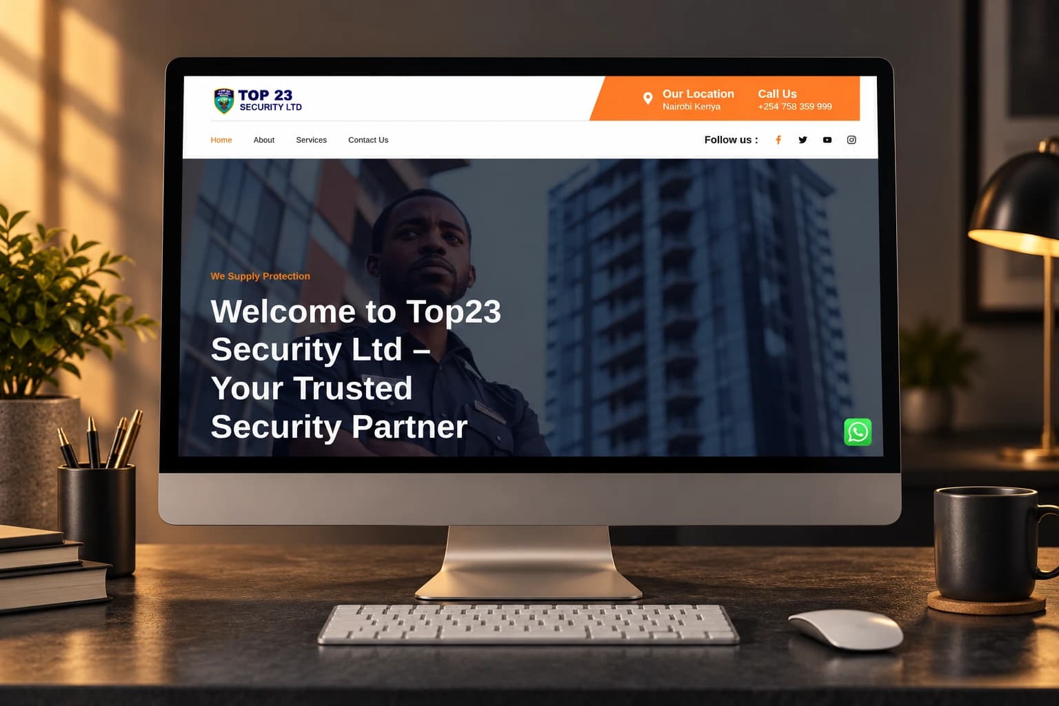 Top23 Security Ltd website project presentation