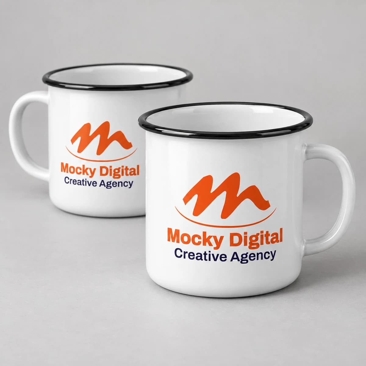 Branded Enamel Mugs (2 per pack)