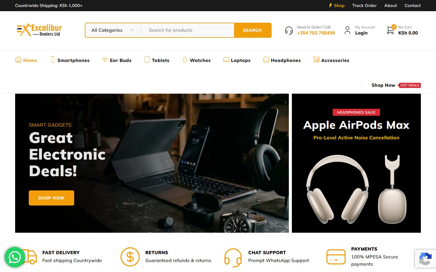 Excalibur Dealers online store built by Mocky Digital