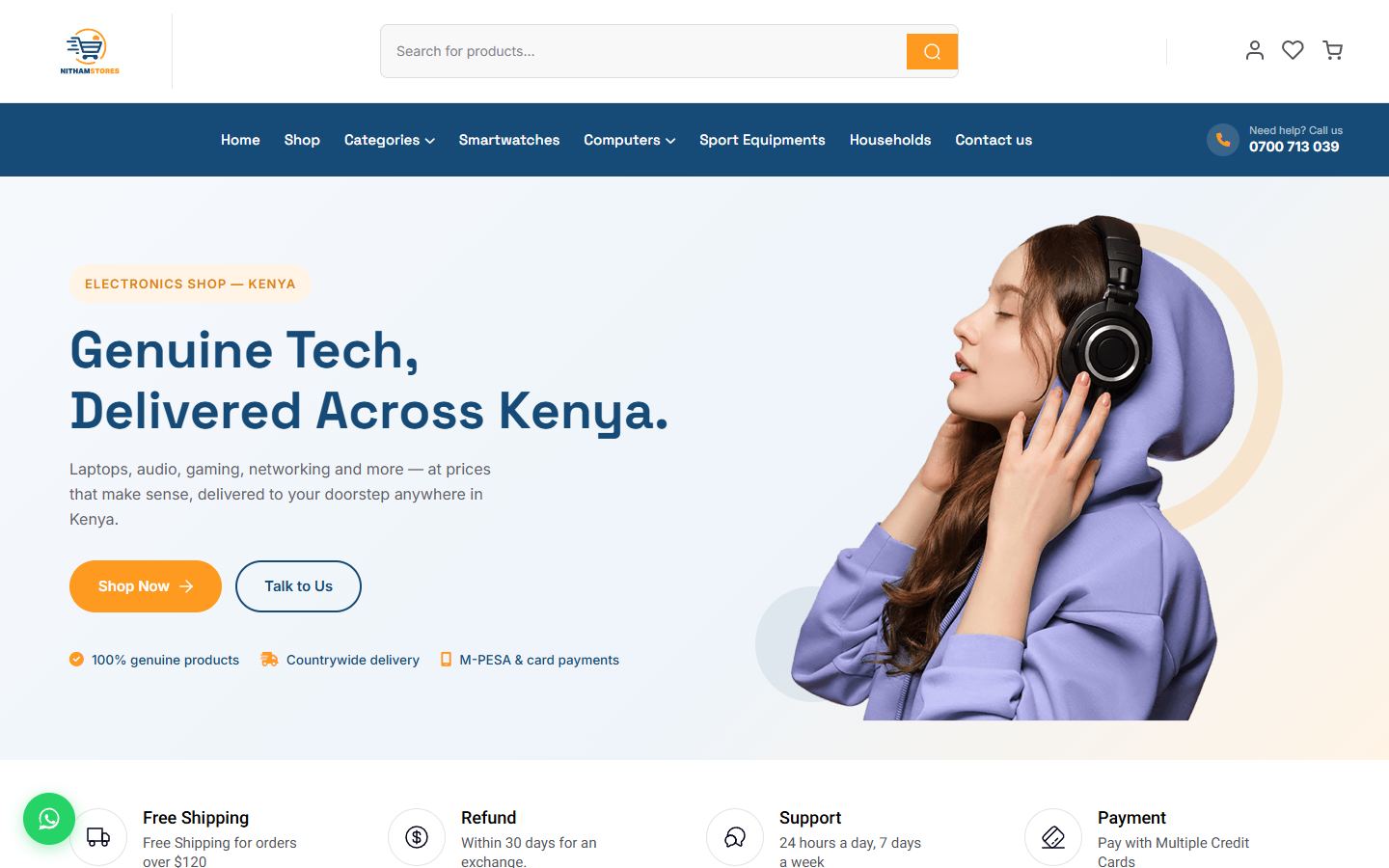 Nitham Technologies online store built by Mocky Digital