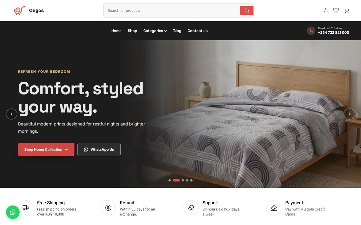 Qugos Enterprise online store built by Mocky Digital